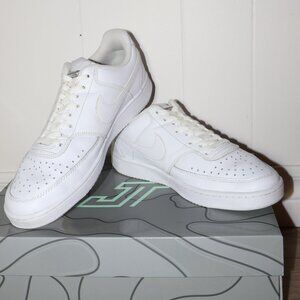 Nike Court Vision Low Triple White – Classic Sneakers (Women’s 9)